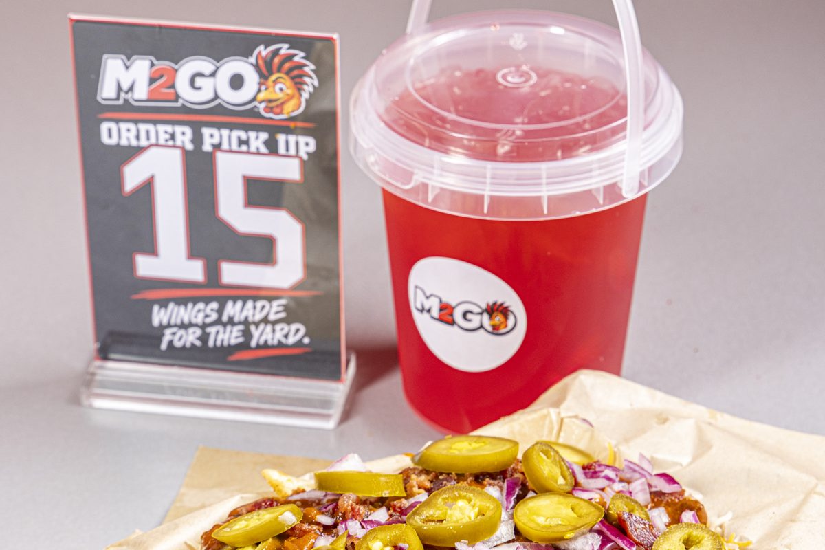 M2GO punch in a branded cup